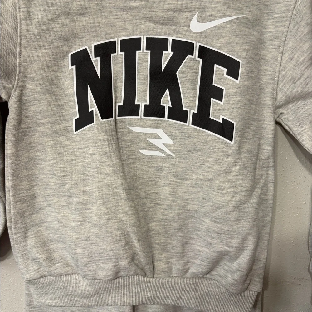 Nike Boy’s Gray 2pc Set with Black Lettering and White Swoosh‎